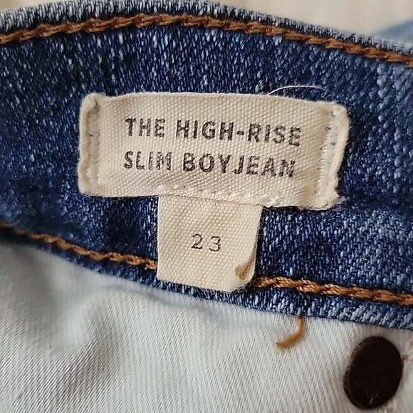Madewell The High Rise Slim Boy Jean - Size 23 - Picture 9 of 11